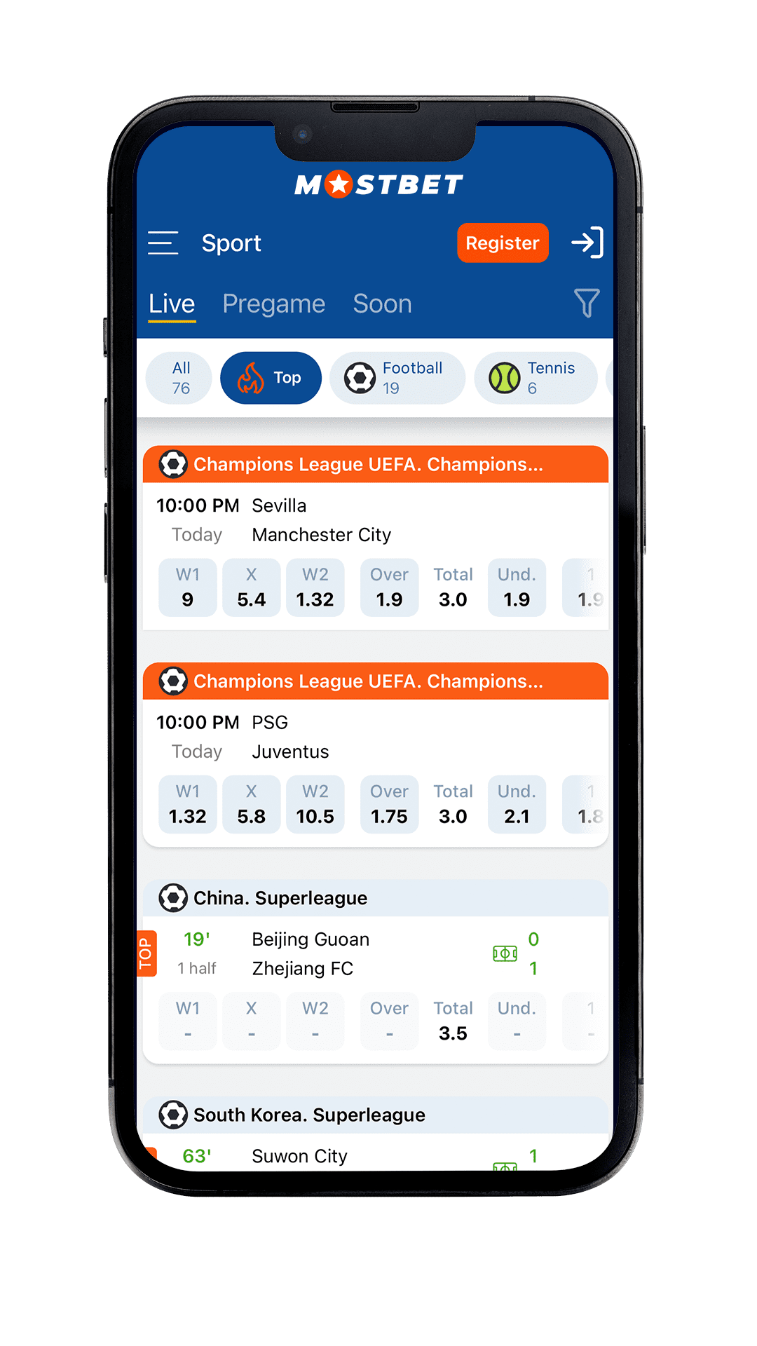 iOS Mostbet App